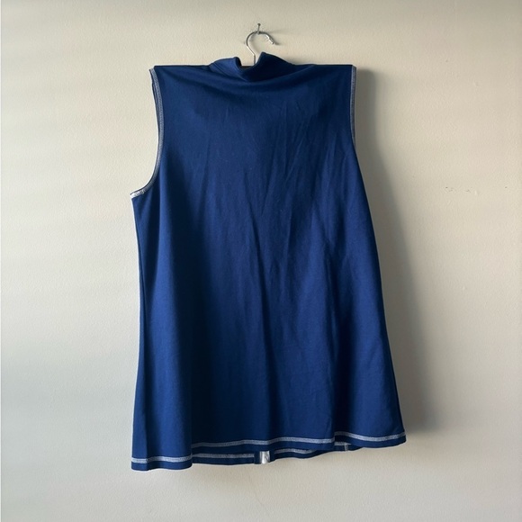 Quacker Factory navy blue zip up vest size S - Picture 5 of 5